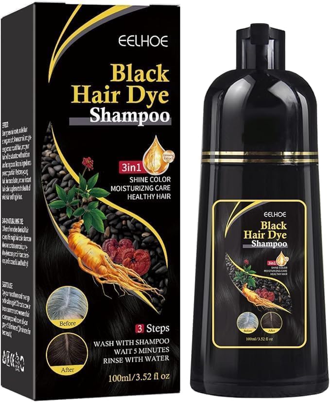 Natural Black Hair 3- IN-1 Dye Shampoo